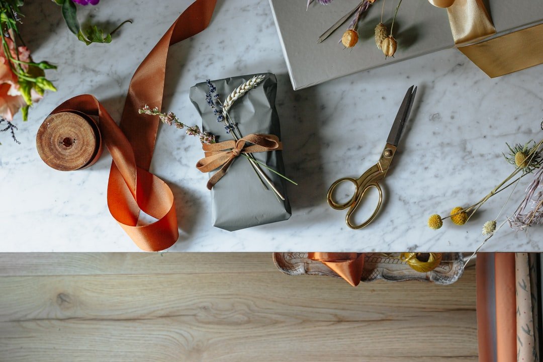 flowers, ribbon, and a simple home reset table